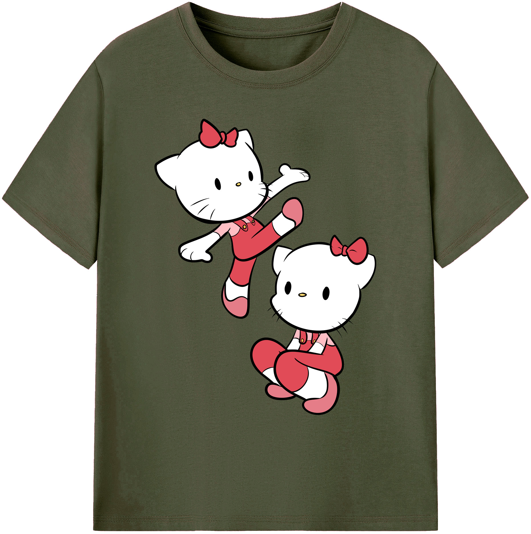 （画像用） Hello Kitty ハローキティ 綿100％ メンズ半袖Tシャツ｜肌触りやわらか＆通気性